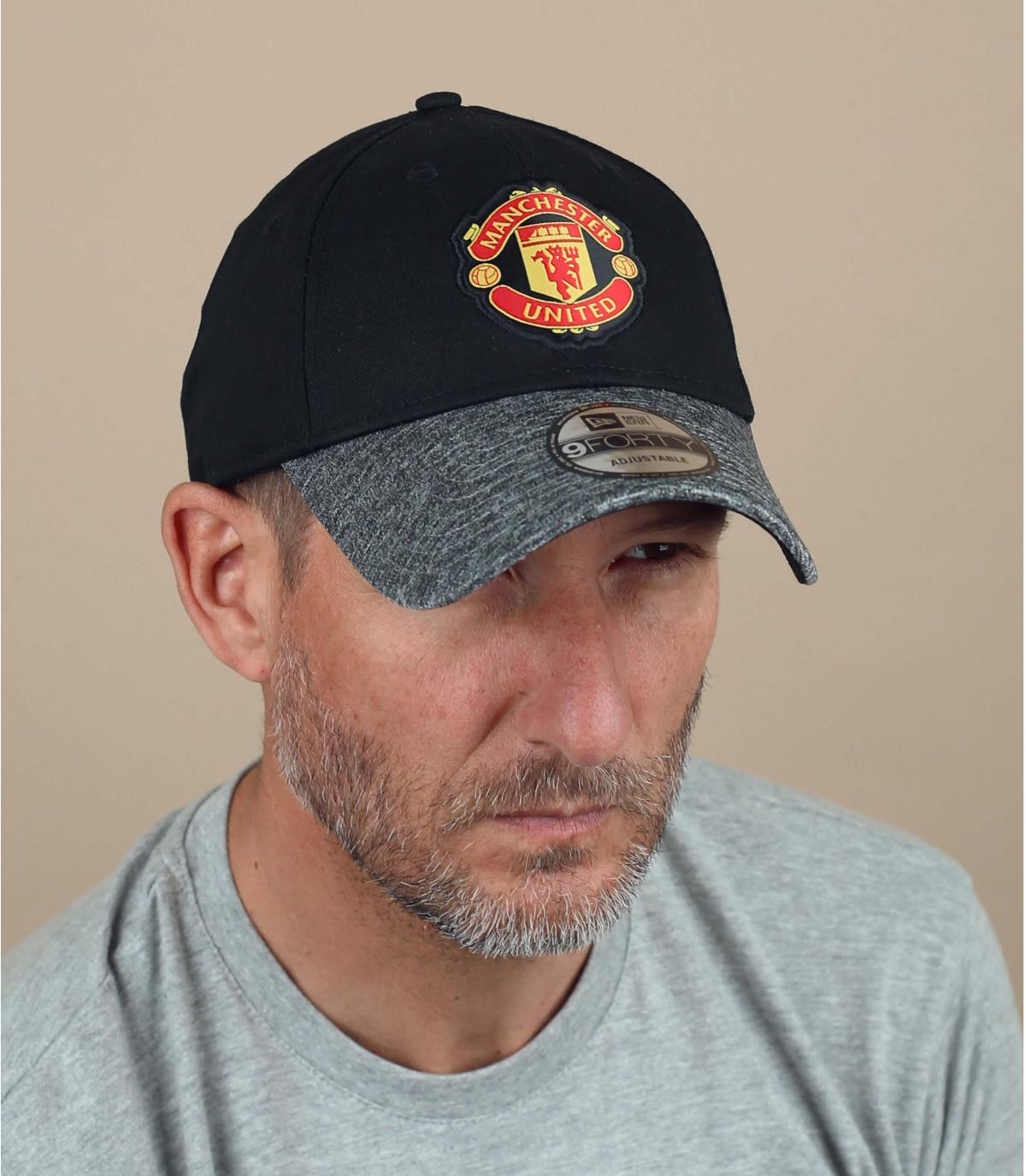 casquette Manchester noir gris Casquette Man Utd Marl Vize 940 black